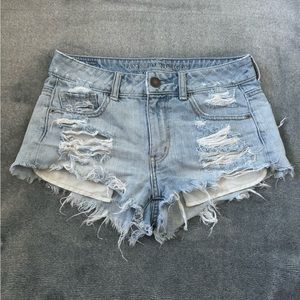 American Eagle light wash jean shorts